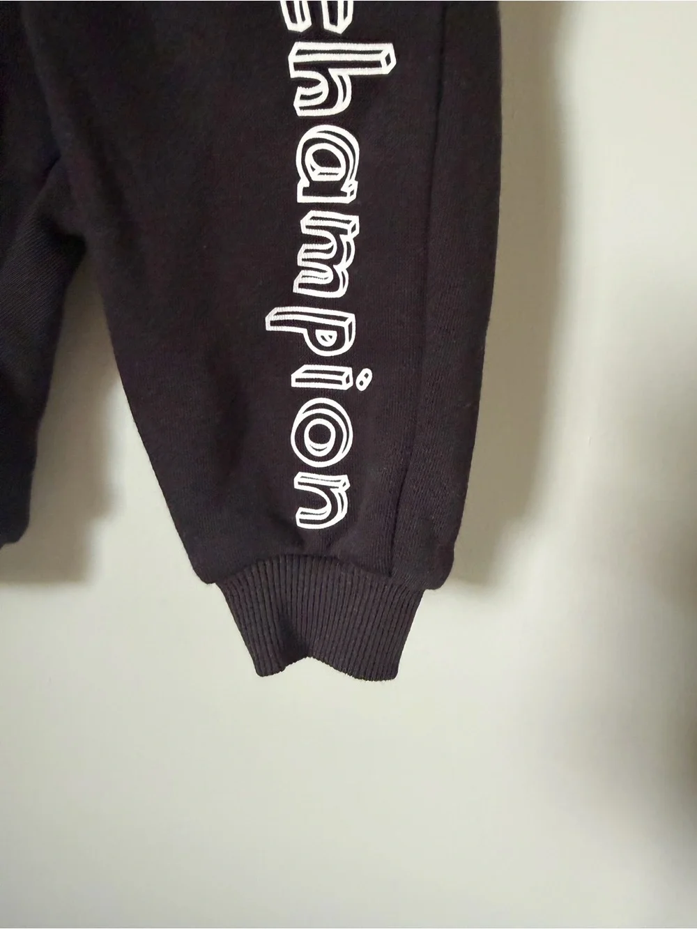 Champion Boys 6-9M 2pc Blue Logo Hoodie & Black Fleece Pants Set